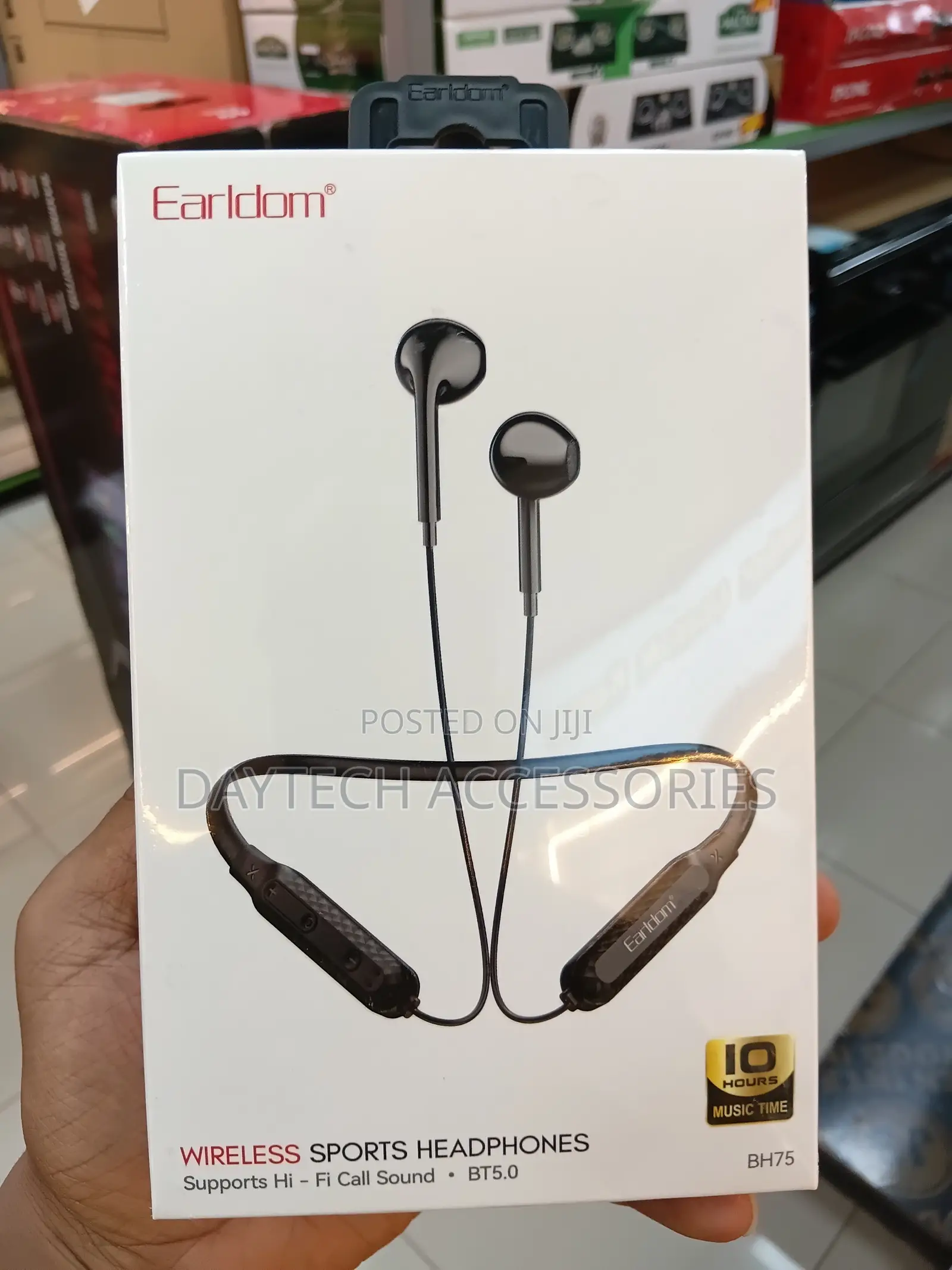 Earldoom BH75 Magnetic in-Ear Bluetooth Sports Earphones - Black