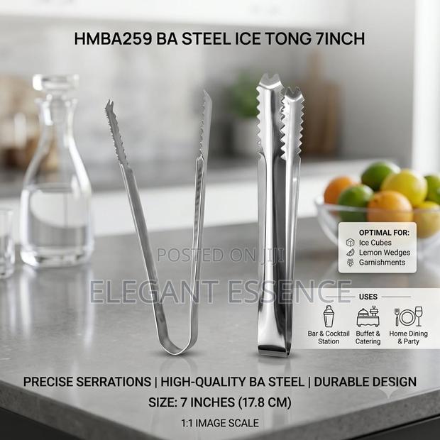 Stainless Steel Ice Tong –7 Inch