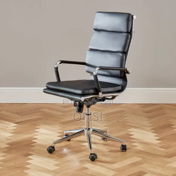Office Chair; High-Back Leather Work Chair