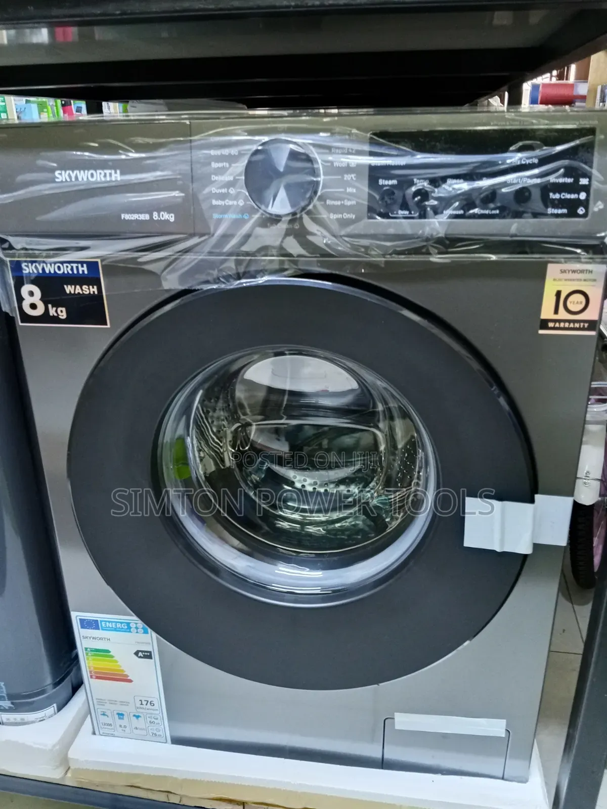 Skyworth 8kg Fully Automatic Front-Load Washing Machine,