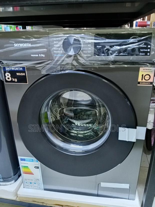 Skyworth 8kg Fully Automatic Front-Load Washing Machine, - thumbnail 2