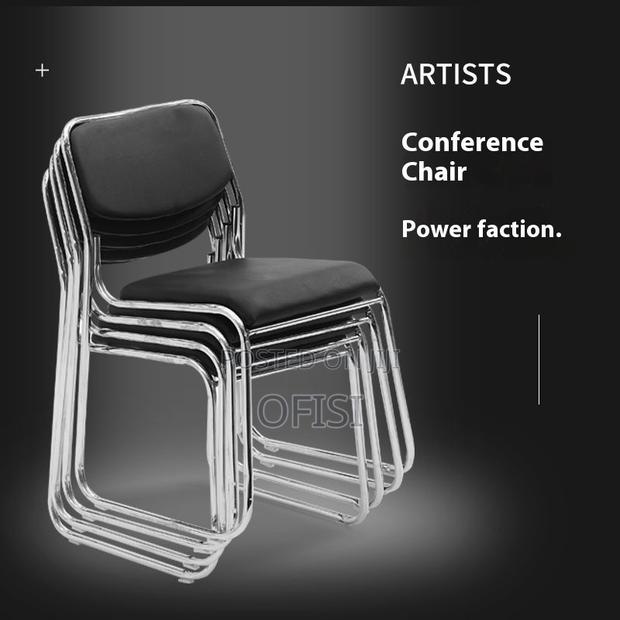 Office Chair; Chrome Stackable Office Chair