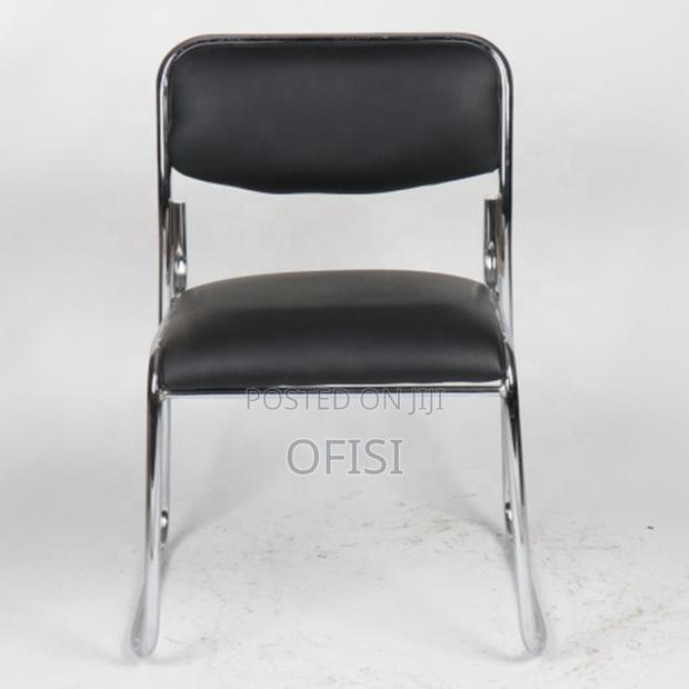 Office Chair; Chrome Stackable Office Chair - thumbnail 3