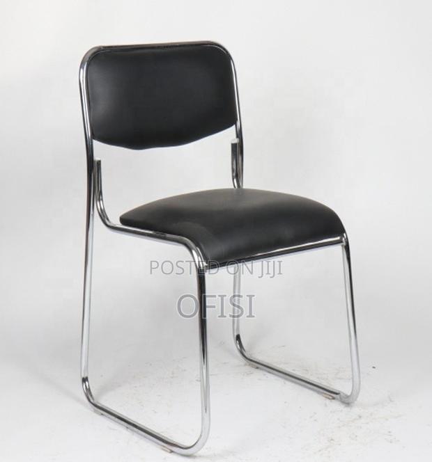 Office Chair; Chrome Stackable Office Chair - thumbnail 4