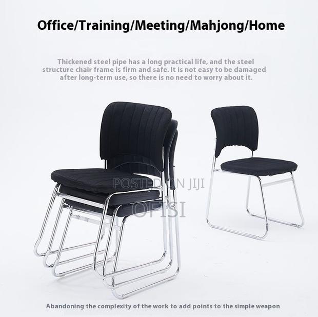 Office Chair; Chrome Stackable Office Chair - thumbnail 5