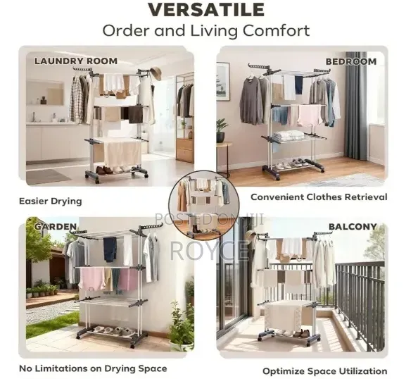 4-Tier Foldable Clothes Drying Rack
