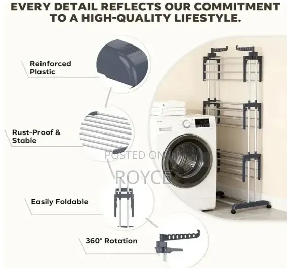 4-Tier Foldable Clothes Drying Rack