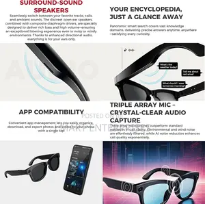 AI Smart Glasses With Camera | Voice Control | Bluetooth 5.3 | Wi-Fi
