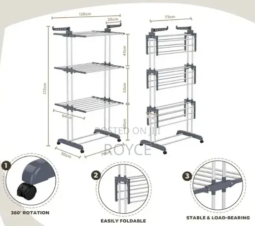 4-Tier Foldable Clothes Drying Rack