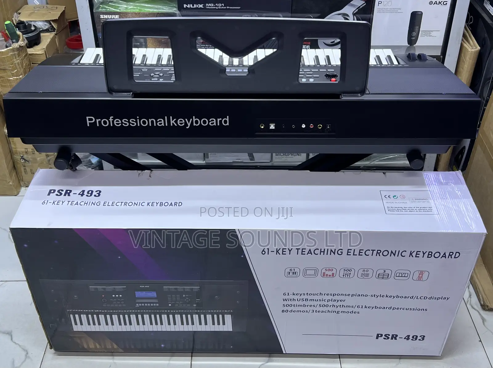 PSR-493 Portable 61-Key Church Studio Piano+ Stand