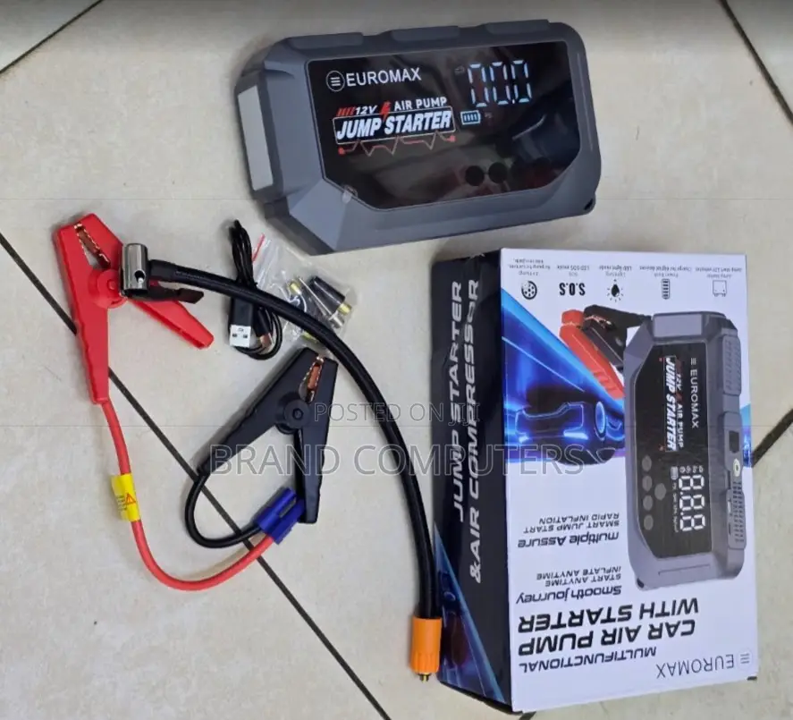 Emergency EUROMAX 12V Multifunctional Car Air Pump With Jump Starter