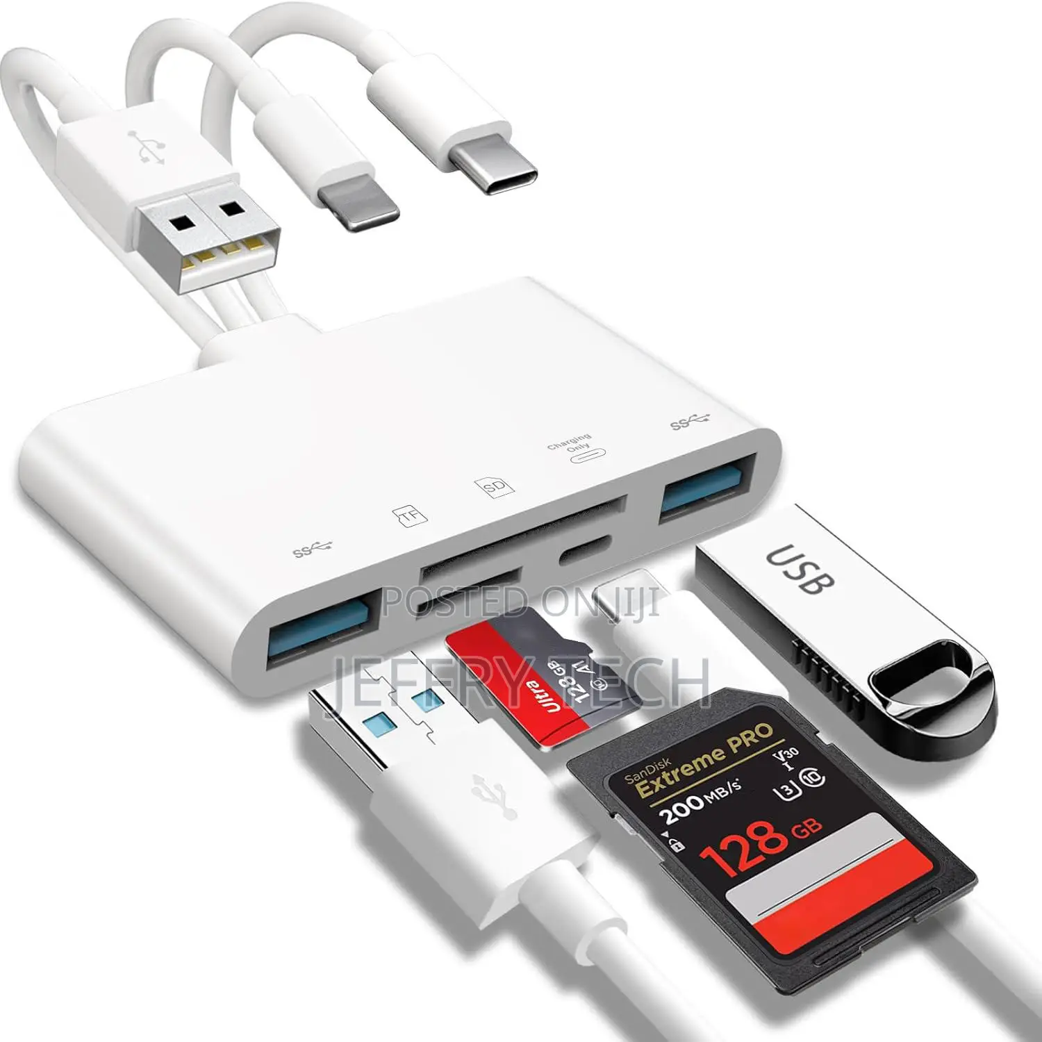 5 in 1 USB C Card Reader Otg Multi Slot Sd Tf Cf Ms Xd Memory Stick Ad