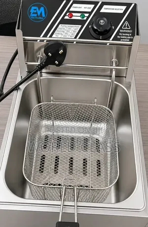 ElectroMate 6 Litre Single Tank Deep Fryer for Chips Fast Food