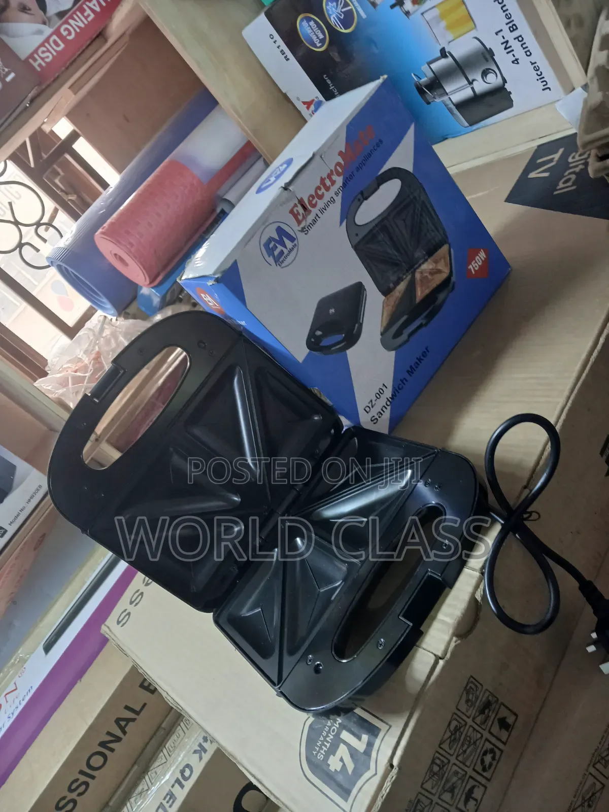 ElectroMate 750W 2-Slice Electric Sandwich Maker