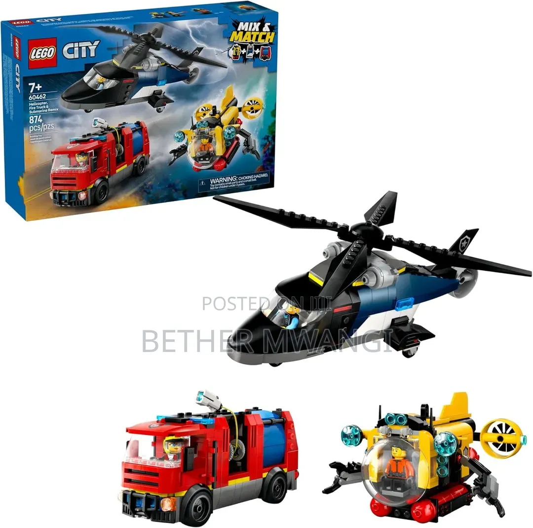 City Helicopter, Fire Truck Submarine Remix
