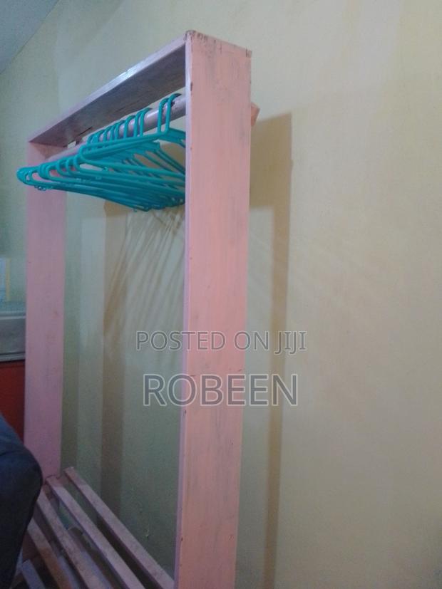 Wooden Clothes Rack With Shoe Rack