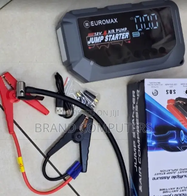 EUROMAX 12V Multifunctional Car Air Pump With Jump Starter High Power