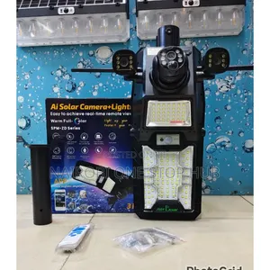 450Watts 2in1 Solar Street Light With Ai Triple Lens Solar Camera*