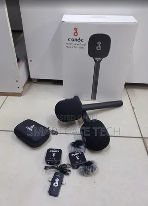 CANDC Portable Dual Wireless Mic for YouTube, Interviews Vlogging