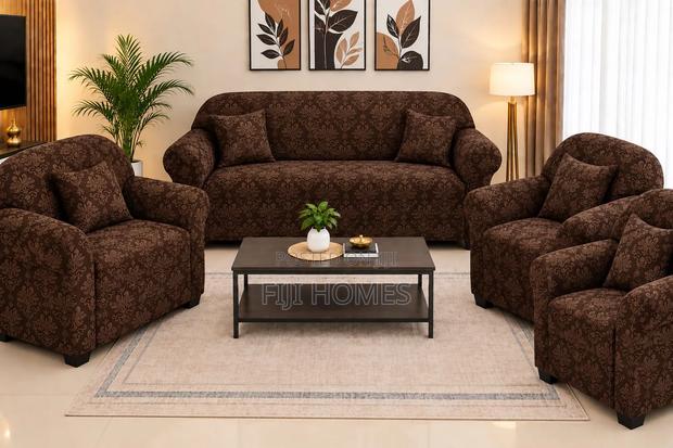 Fitted Jacquard Sofa Covers | With Free Pillow Cases - thumbnail 2
