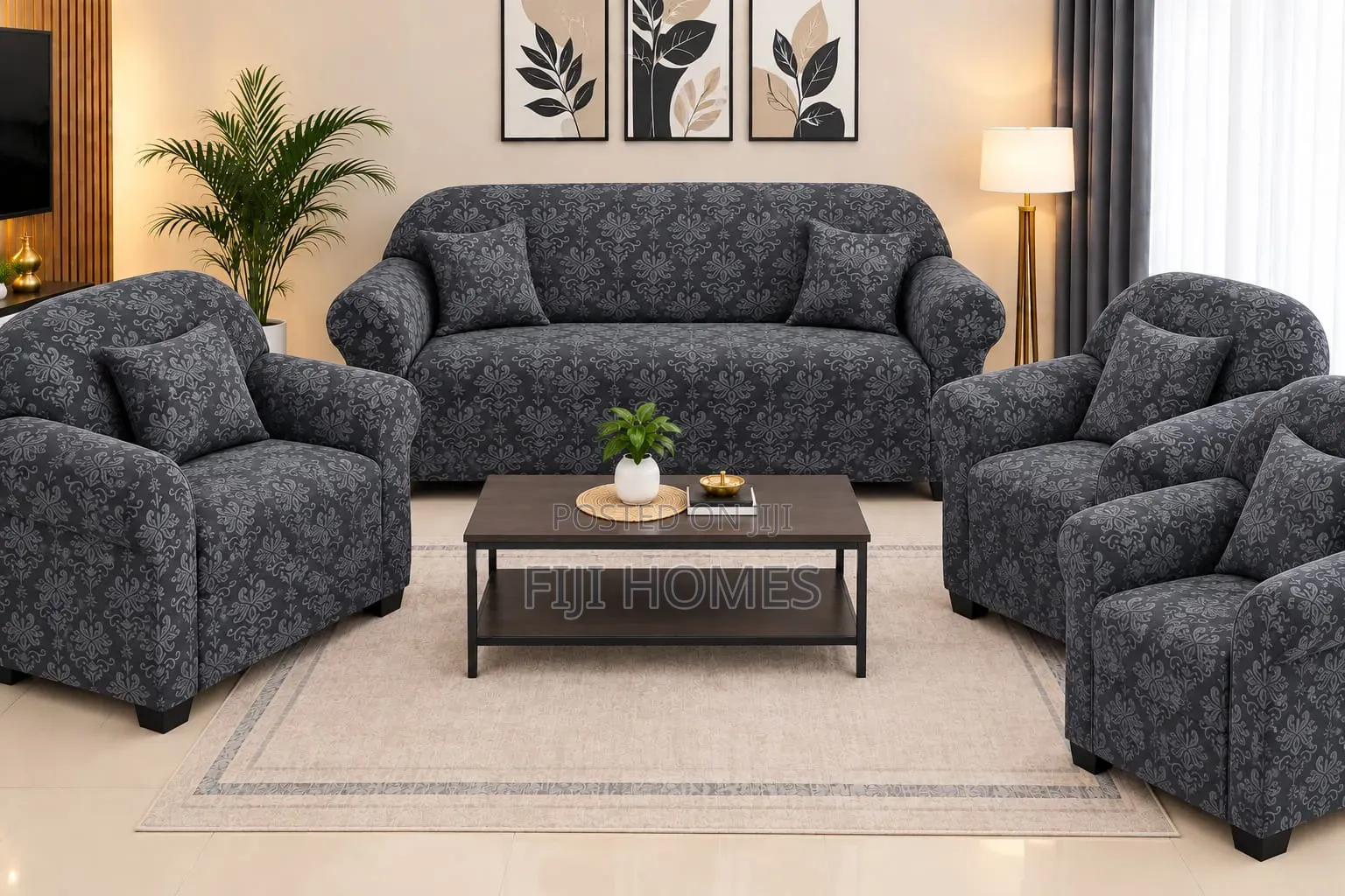 Fitted Jacquard Sofa Covers | With Free Pillow Cases