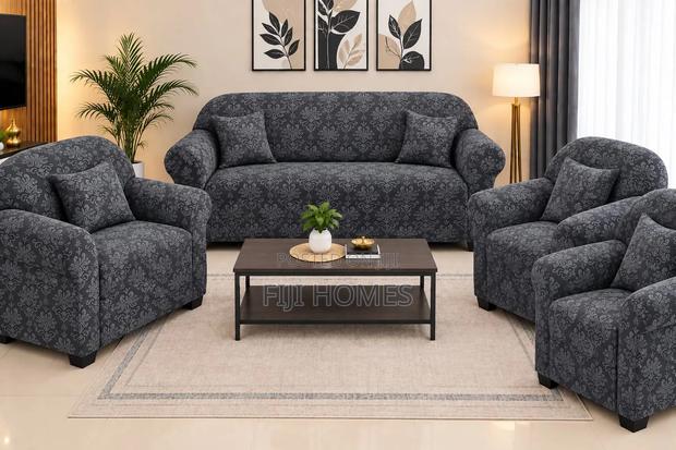 Fitted Jacquard Sofa Covers | With Free Pillow Cases - thumbnail 4