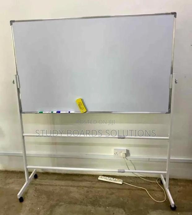 Portable 1.5m×0.9m Whiteboard With Wheeled Stand–Teach, Present Plan