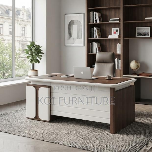 Office Desk; 1.4 Meters Home Office Sturdy Desk With Drawers