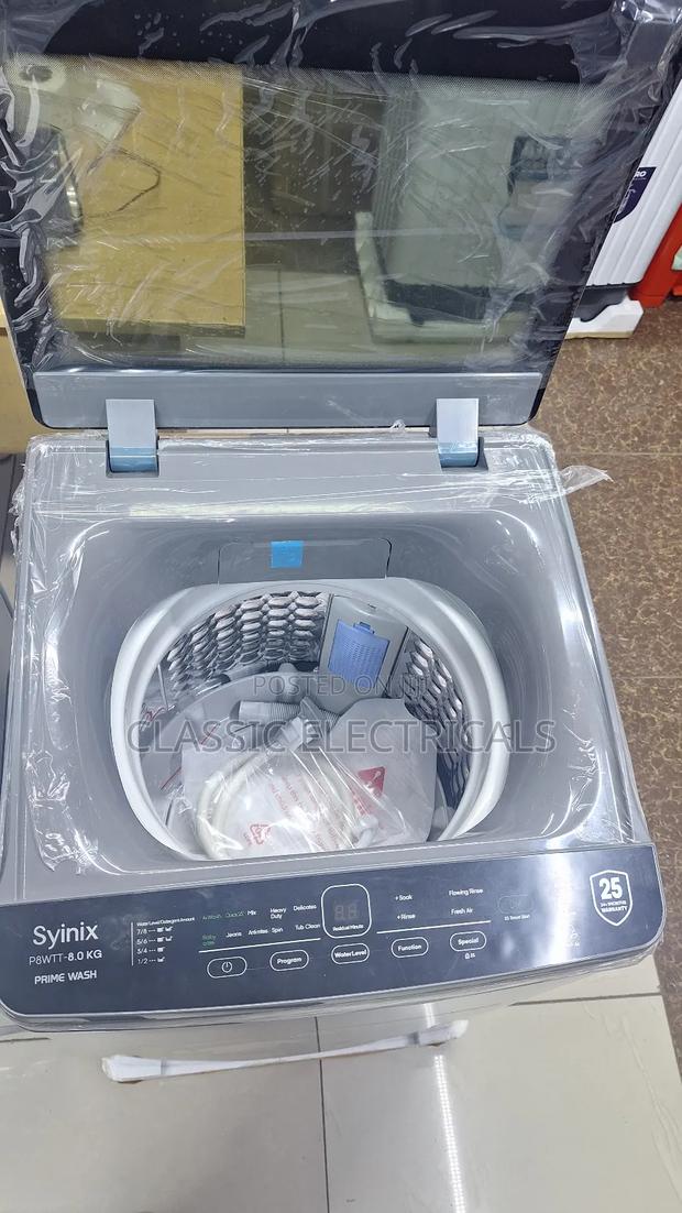 8kg Syinix Fully Automatic Top Load Washing Machine