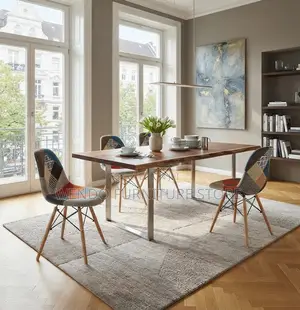 Home Chairs; Mid Backrest Multicolored Dining Eames Seats