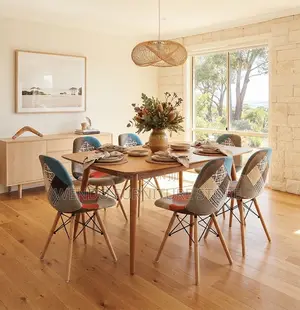 Home Chairs; Mid Backrest Multicolored Dining Eames Seats