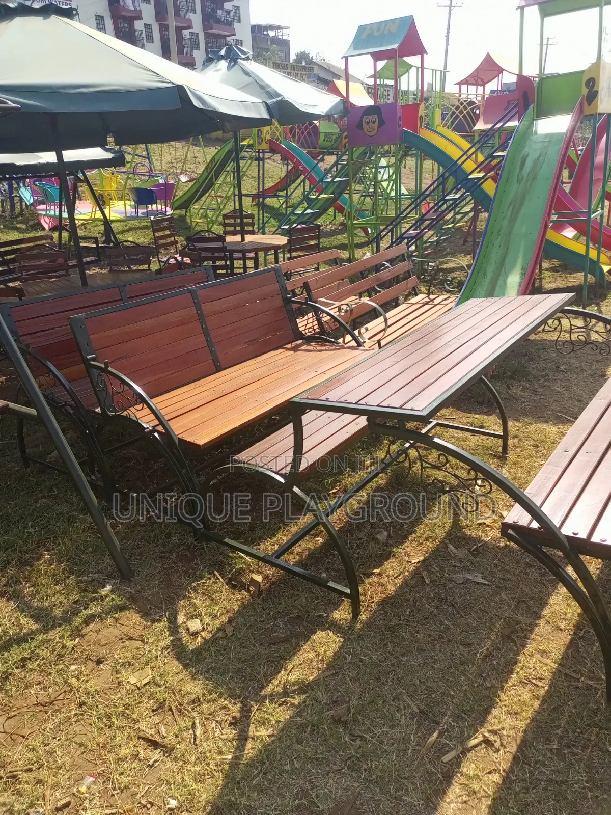 Patio Garden Umbrella Benches Tables and Seats