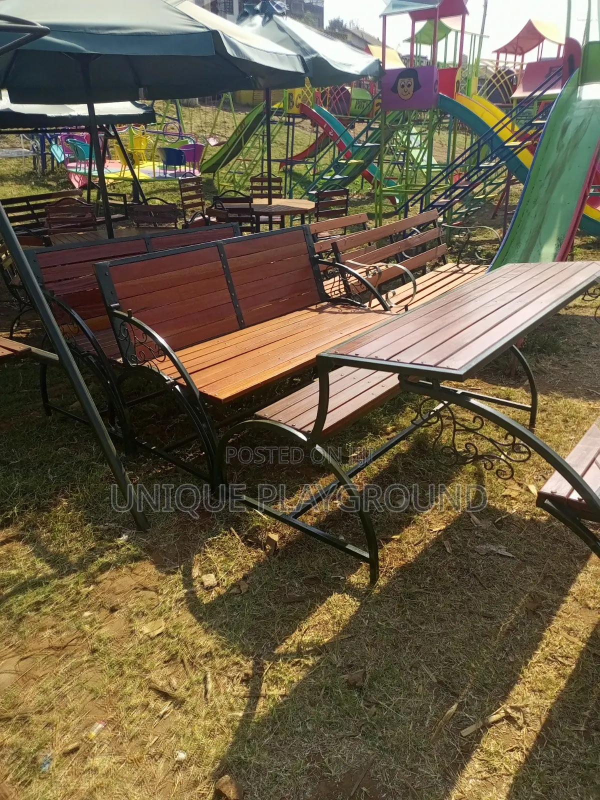 Patio Garden Umbrella Benches Tables and Seats