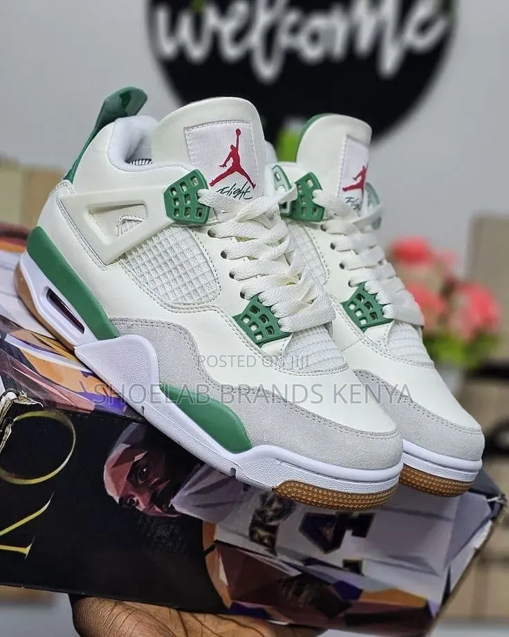 Jordan 4 Leather Sneakers