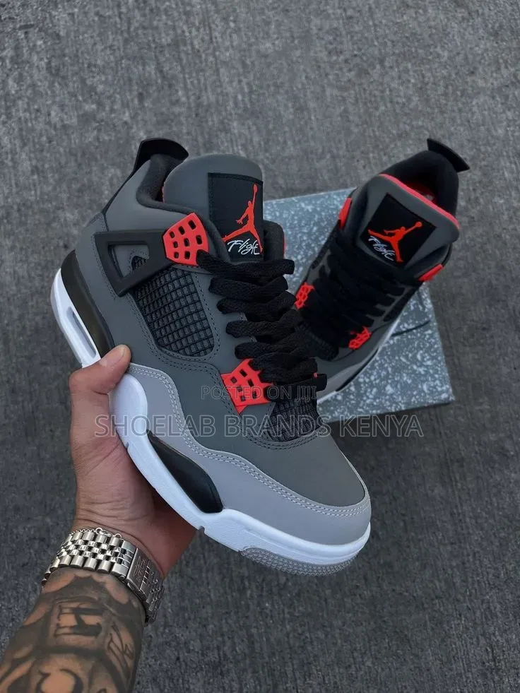 Jordan 4 Leather Sneakers