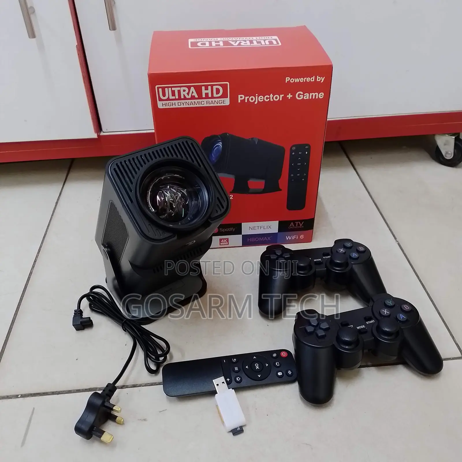 HY320 Projector With Gaming Console – Native 1080P, Decoding