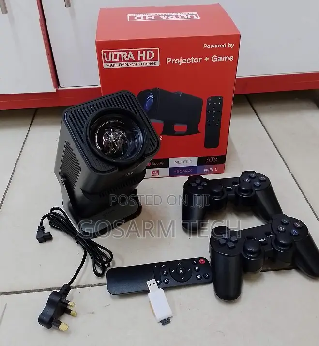 HY320 Projector With Gaming Console – Native 1080P, Decoding