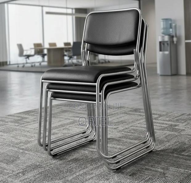 Office Chair : Stackable Chrome Visitor Chair