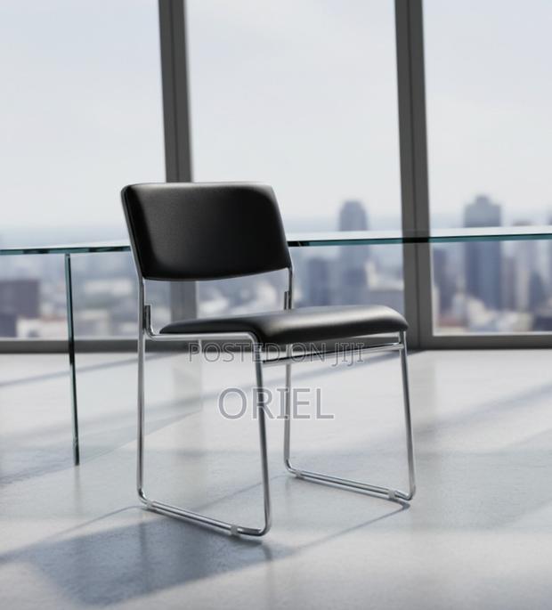 Office Chair : Stackable Chrome Visitor Chair - thumbnail 5