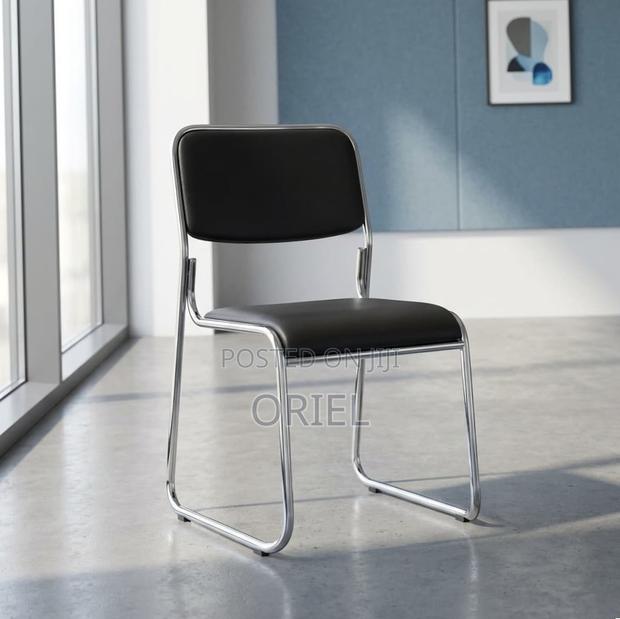 Office Chair : Stackable Chrome Visitor Chair - thumbnail 11