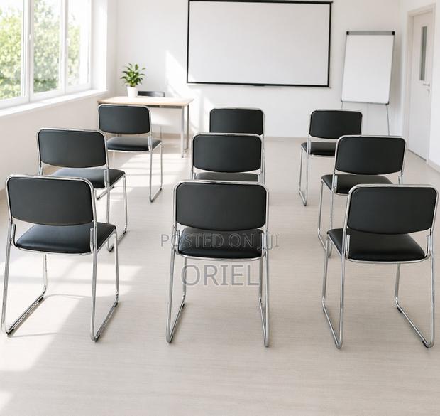 Office Chair : Stackable Chrome Visitor Chair - thumbnail 12