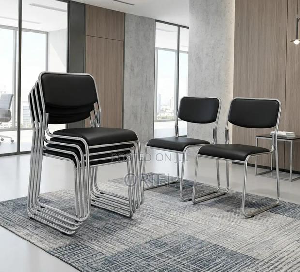 Office Chair : Stackable Chrome Visitor Chair - thumbnail 17