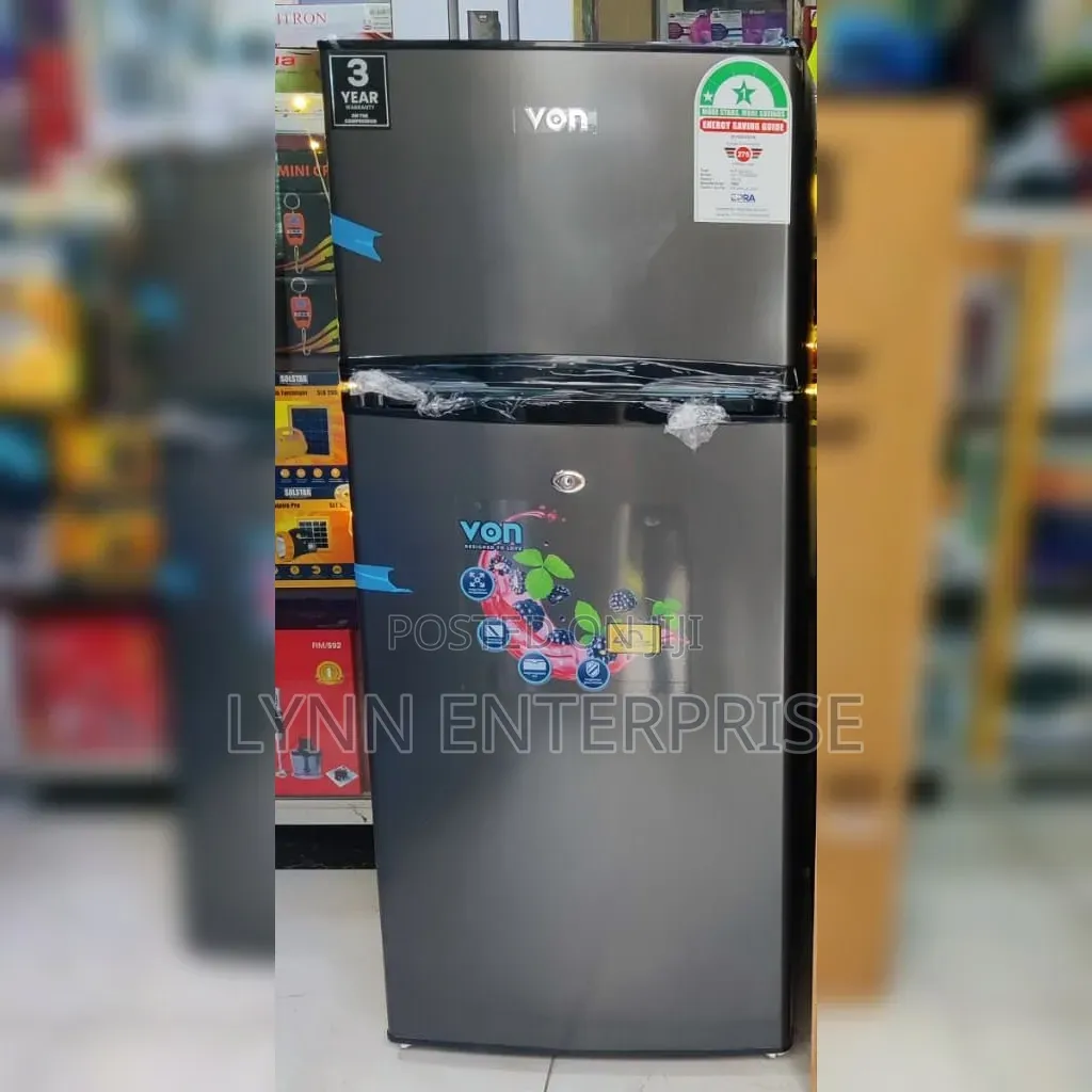 Vonnl Double Door Fridge 125Litres Direct Cool Refrigerator 