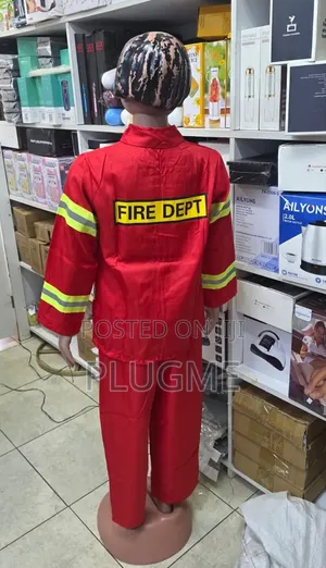 Professional Children Fireman Cosplay Costume (4-12 Yrs)