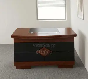 Office Desk : 120CM Mahogany Table With Drawers