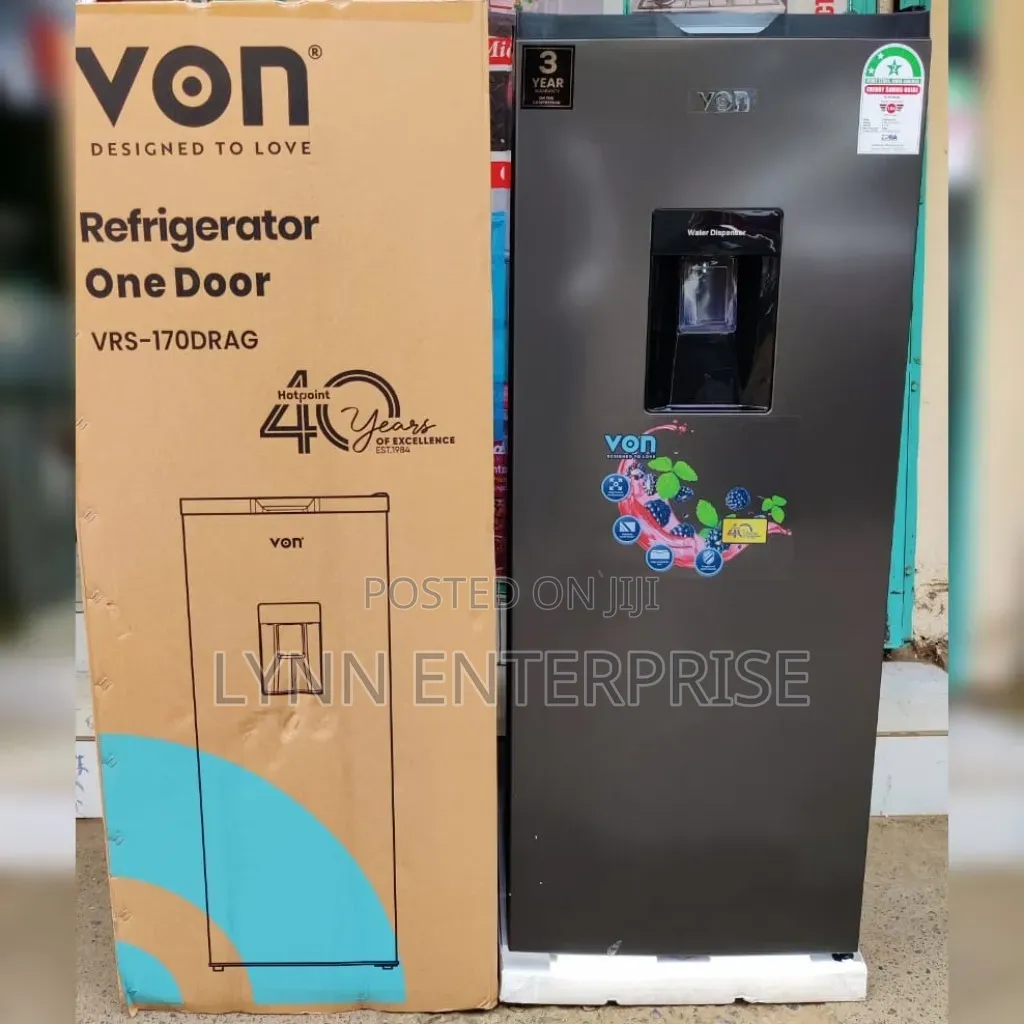 Von Single Door Fridge 170Litres With Dispenser Refrigerator