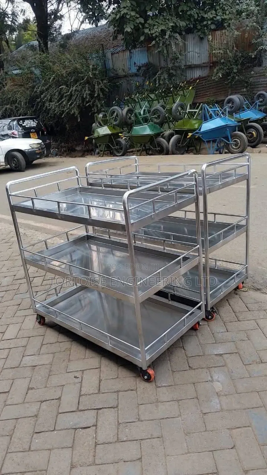 Stainless Steel Medical, Food Portable Trolley