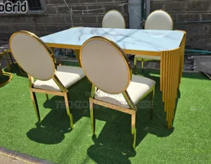 Modern Dinning Table;
Table Top Glass With
Chairs 