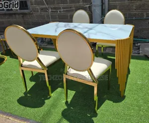 Modern Dinning Table;
Table Top Glass With
Chairs 