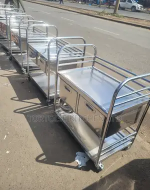 Stainless Steel Office Trolley With Drawers
